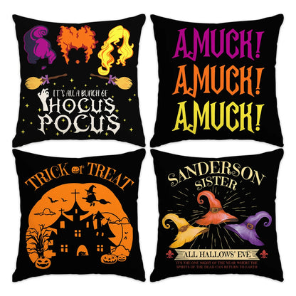 1pc/4pcs Halloween decoration pillow cover