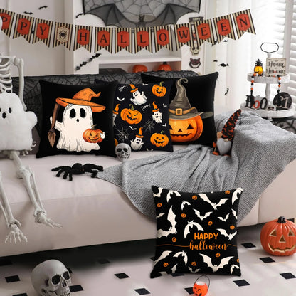 1pc/4pcs Halloween decoration pillow cover