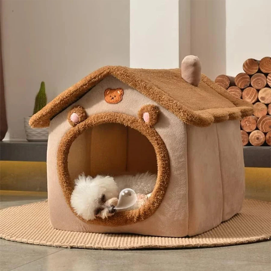 House Design Semi-Enclosed Cat Bed