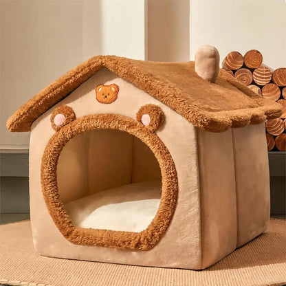 House Design Semi-Enclosed Cat Bed